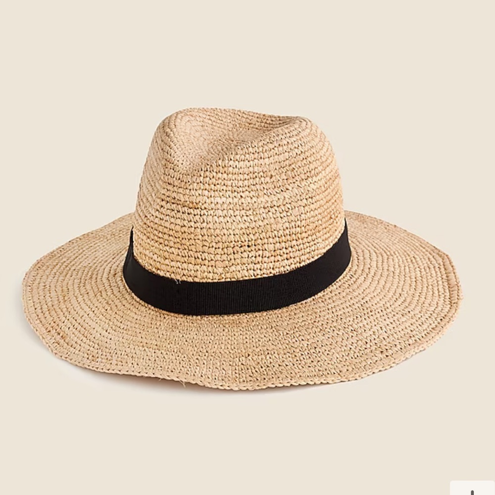 J.Crew Wide Brim Packable Hat - Straw